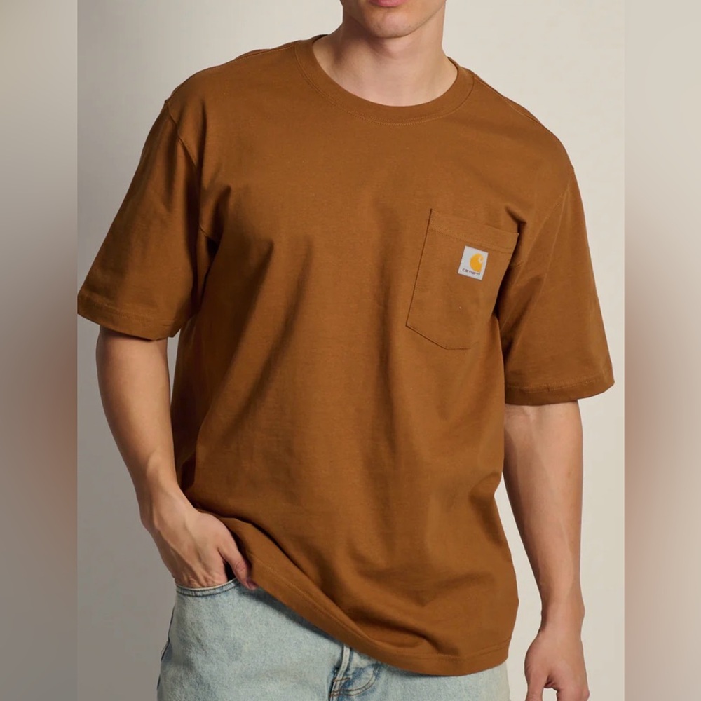 Carhartt Short Sleeve Pocket Tee in Brown